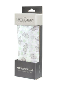 Mint Elephant Muslin The Little Linen Company