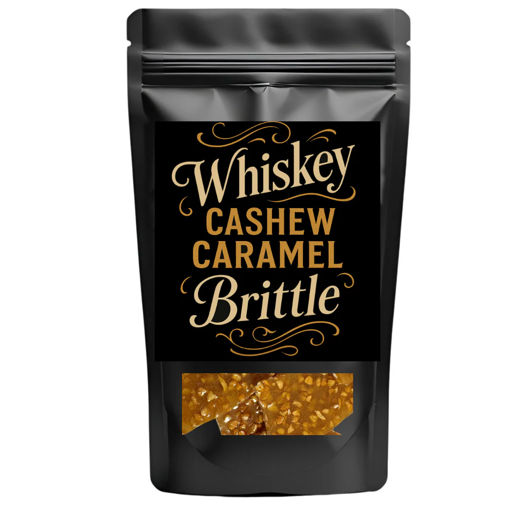 Whiskey Cashew and Creamy Caramel Brittle 150g pack