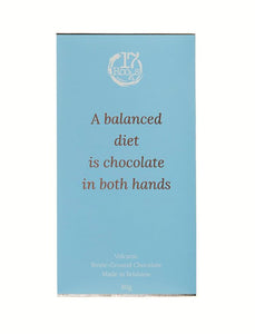 17 Rocks Chocolates 45% Milk Chocolate 80g Bar - A balanced diet is chocolate in both hands