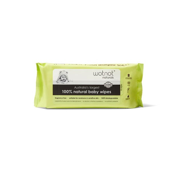 Wotnot Natural Baby Wipes (70 sheets)